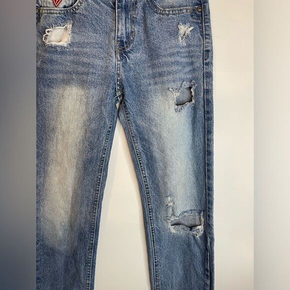 5 for $25🔥Guess Light Wash Distressed Jeans Boys Size 12 - Picture 3 of 7